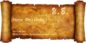 Ugor Belinda névjegykártya